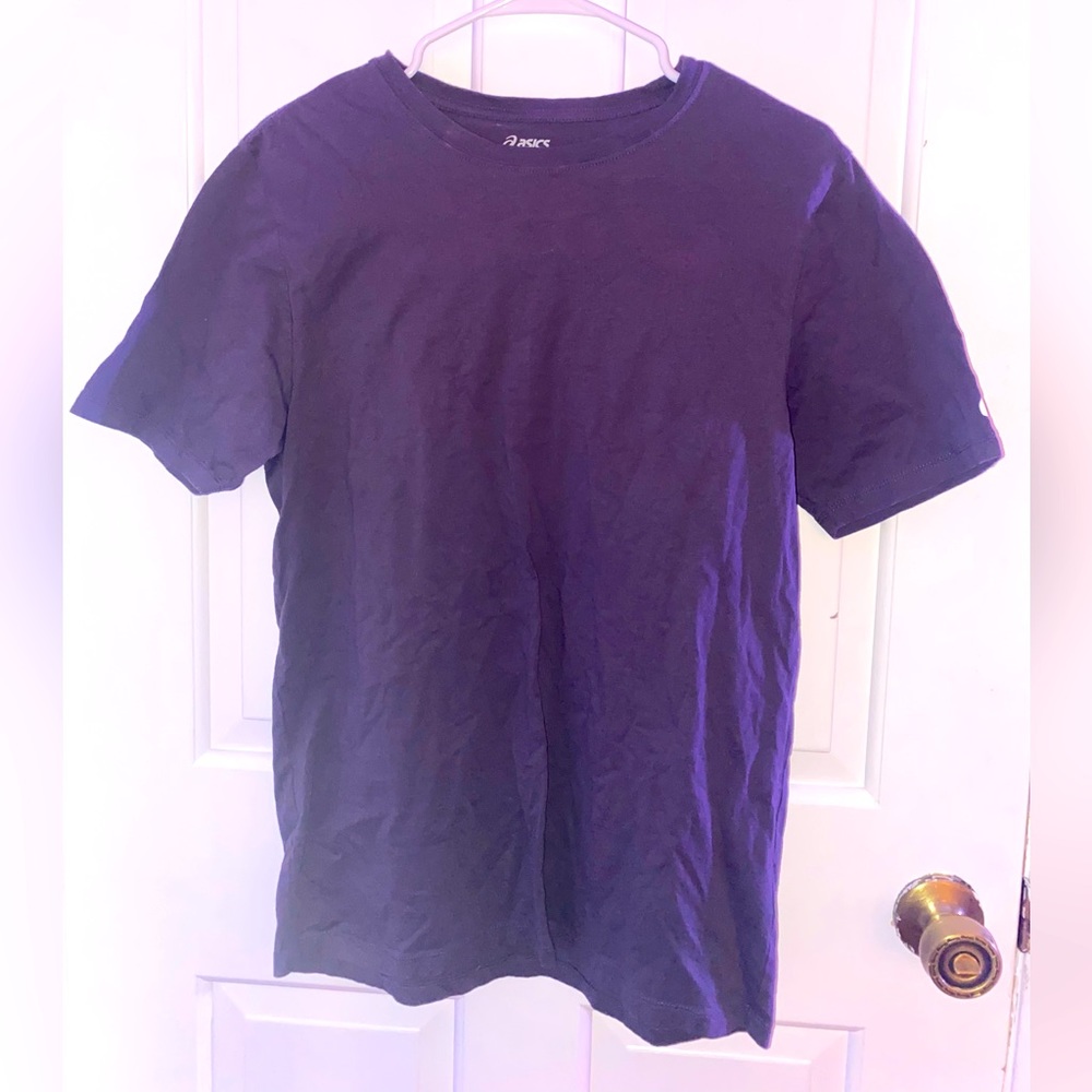 Dark grey cotton ASICS sports tee